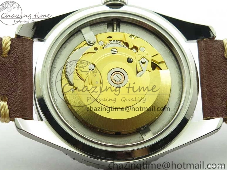 0117 Vintage Seamaster 300 No Date SS B12 Black Dial On Brown Leather Strap A2836 (Free Nylon Strap) Comfortable 7912